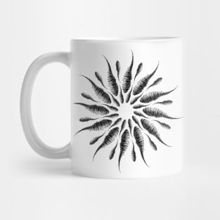 Mandala Circle Black Mug